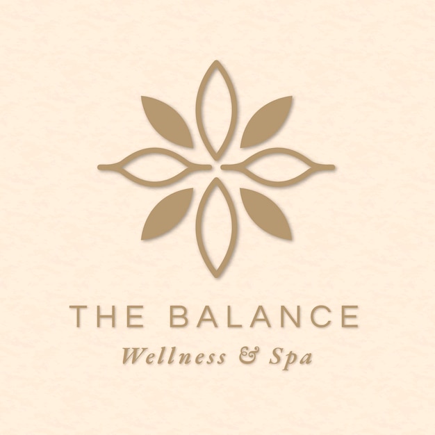 Free vector editable spa logo template vector for health and wellness