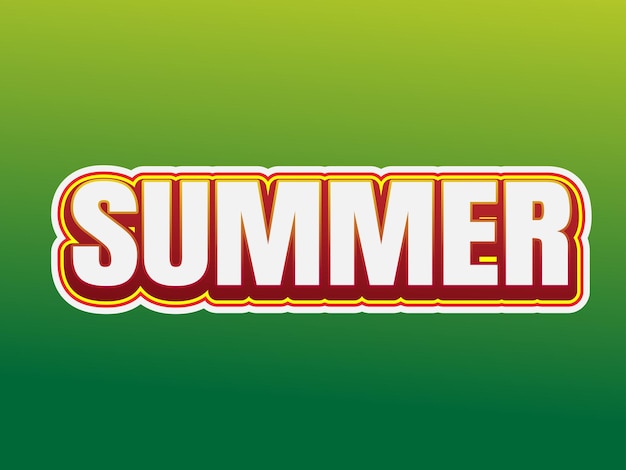 Editable summer text effect vector