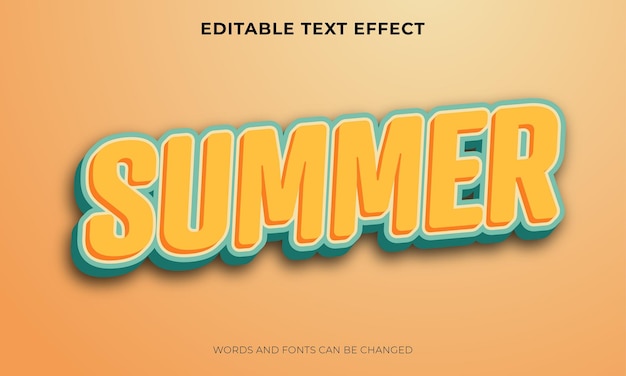 Editable summer text effect