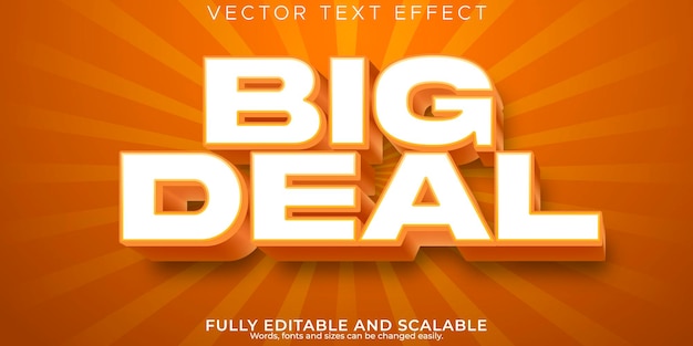 Free Vector editable text effect editable sale and poster text style