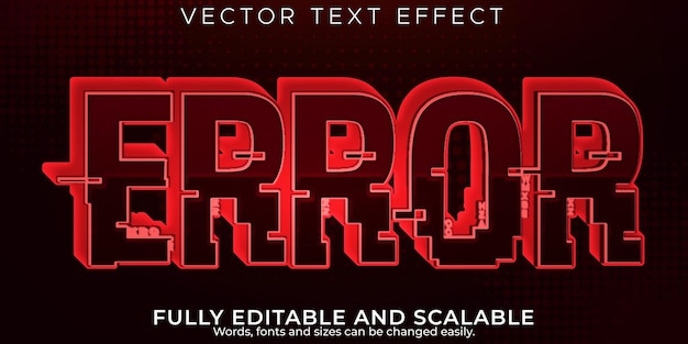 Editable text effect error, 3d hack and virus font style