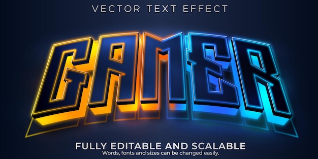 Editable text effect gamer, 3d esport and stream font style