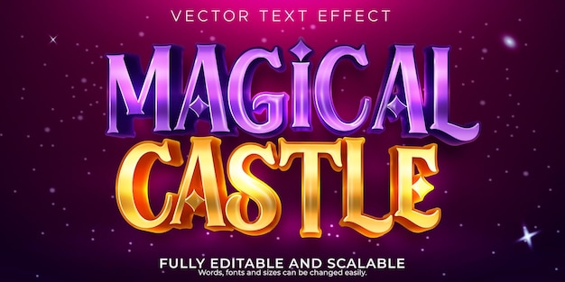 Editable text effect magic 3d wizard and witch font style