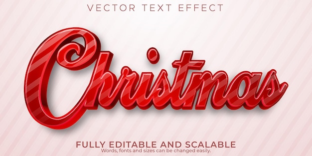 Editable text effect merry christmas, 3d 2022 and new year font style