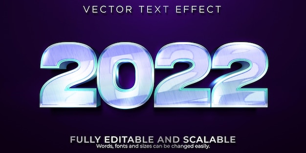 Editable text effect merry christmas, 3d 2022 and new year font style