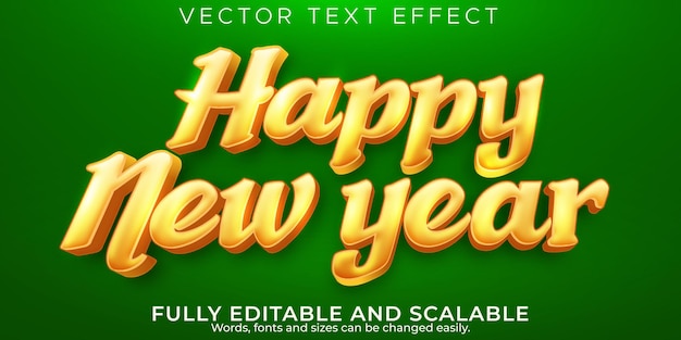 Editable text effect merry christmas, 3d 2022 and new year font style