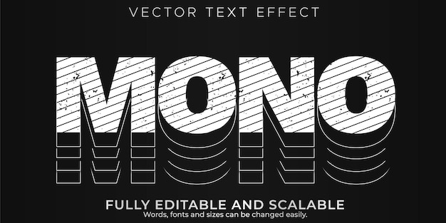 Editable text effect modern, 3d creative and minimal font style