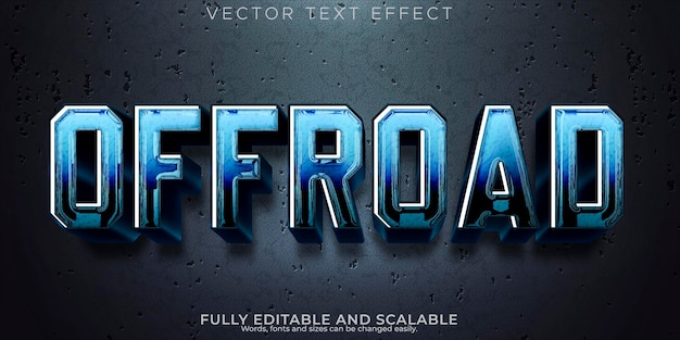 Editable text effect offroad 3d dirty and adventure font style