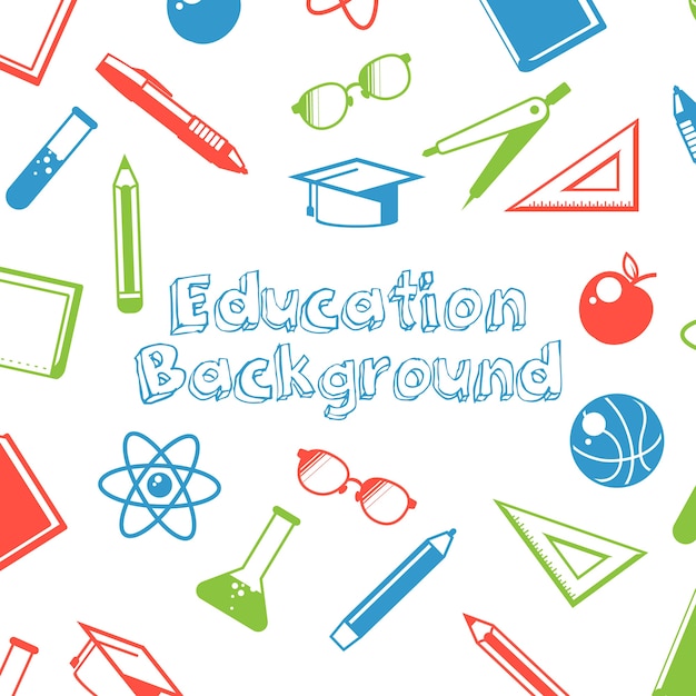 Education background with elements