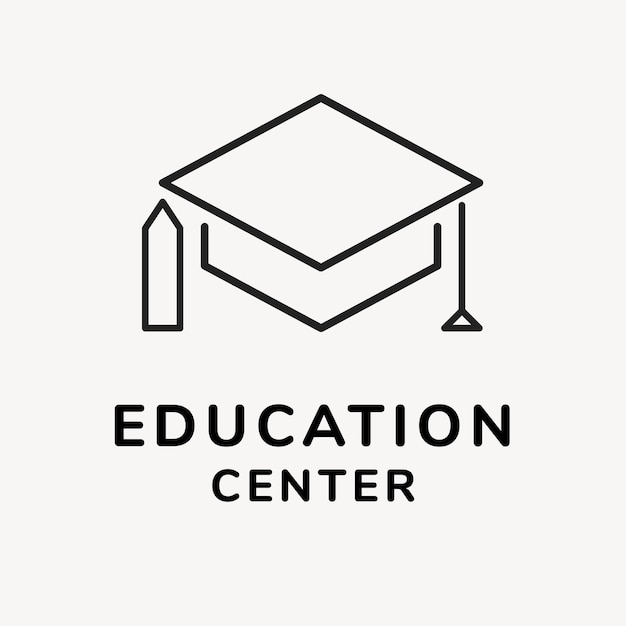 Education business logo template, branding design vector, education center text