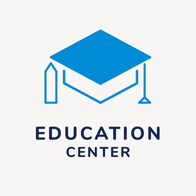 Education business logo template, branding design vector, education center text