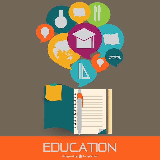 Free vector education flat style illustration