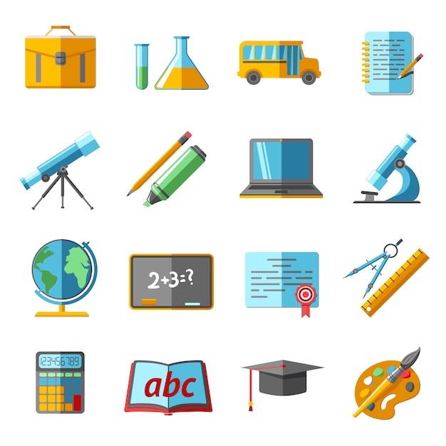 Free Vector education icons set