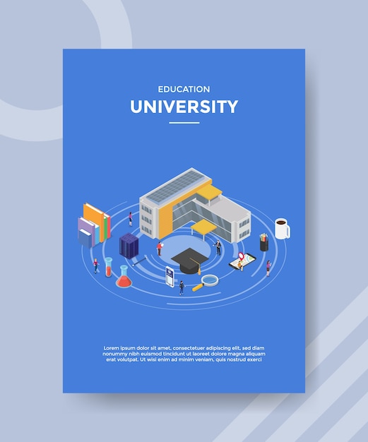 Education university flyer template