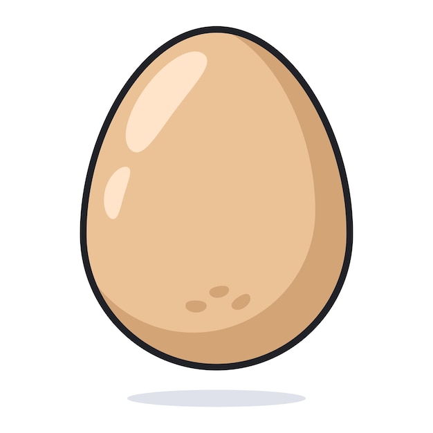 Egg In Cartoon Style