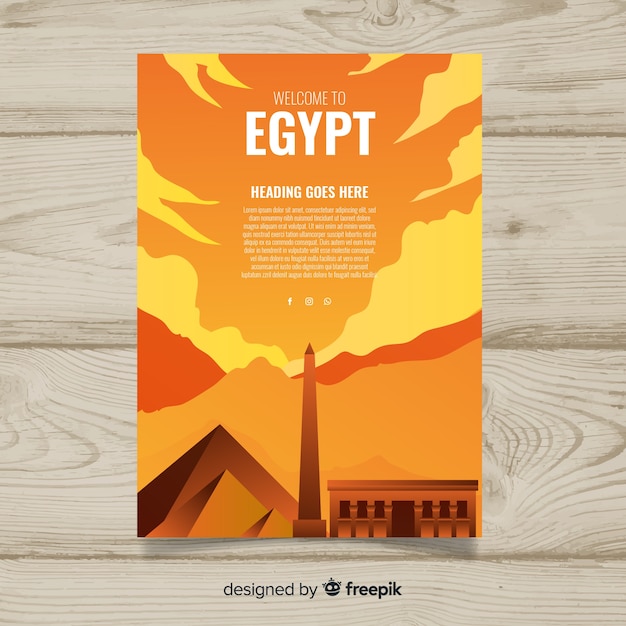 Free Vector egypt flyer