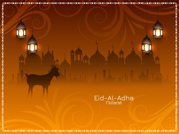 Eid Al Adha mubarak festival beautiful celebration background