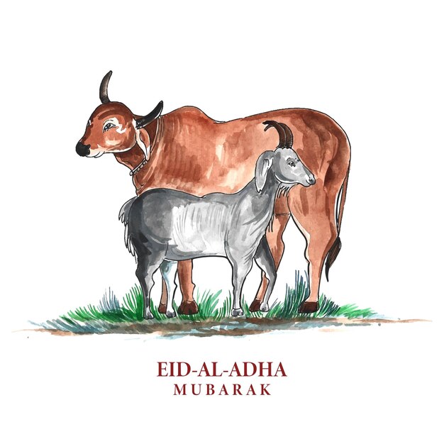 Eid al adha mubarak greeting card background