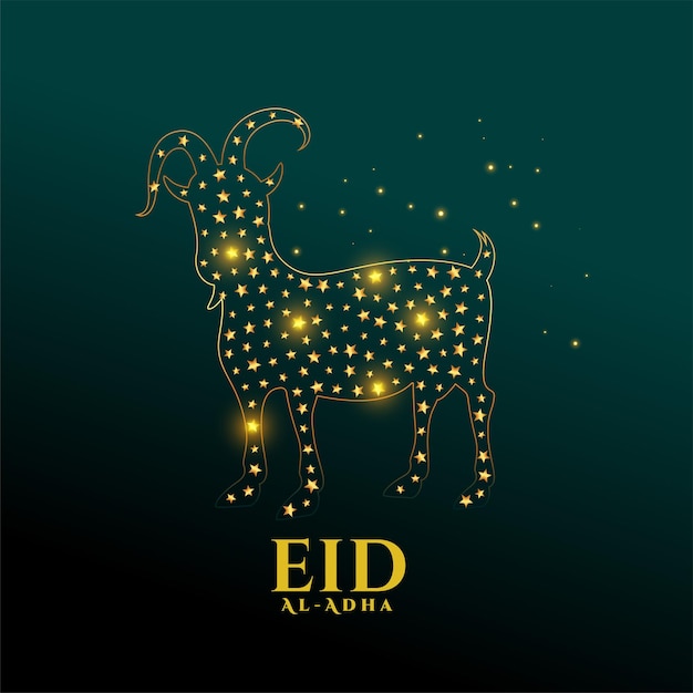 Free vector eid al adha mubarak islamic bakrid greeting design