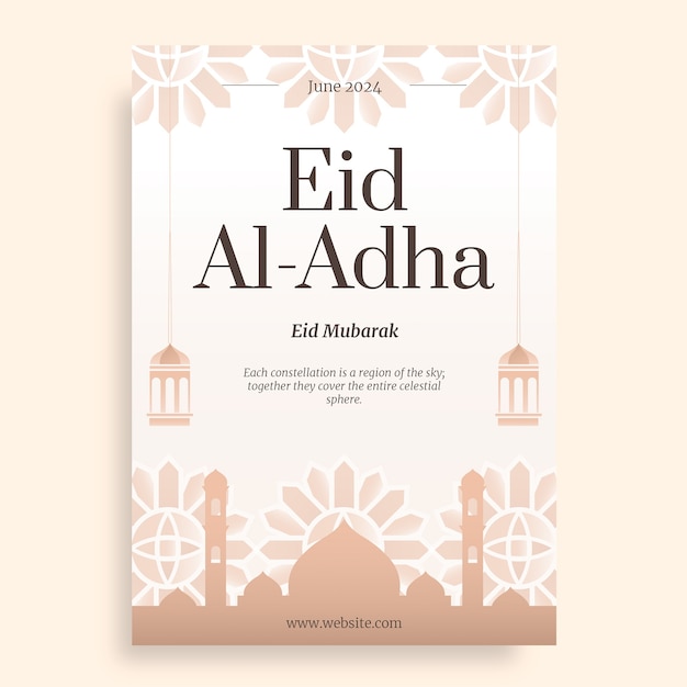 Eid al adha mubarak poster template design