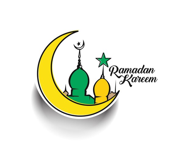 Eid al adha Mubarak Ramadan Kareem Text Vector illustration