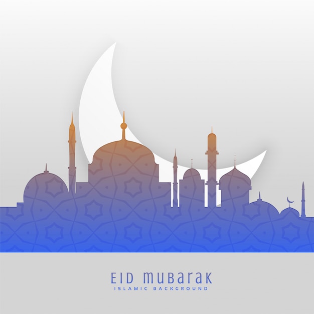 eid festival beautiful greeting scene background