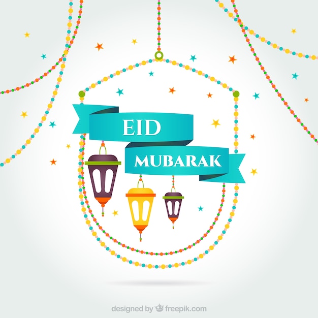 Free Vector eid mubarak card