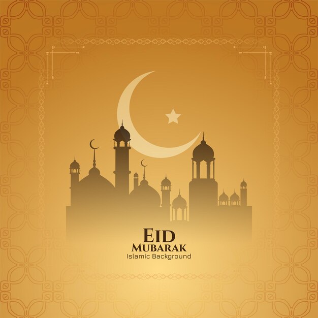 Eid Mubarak festival beautiful greeting card