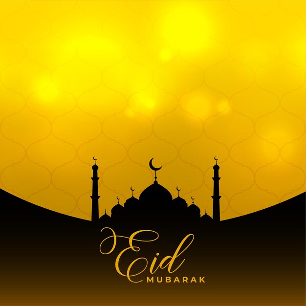 Eid mubarak islamic background with mosque design