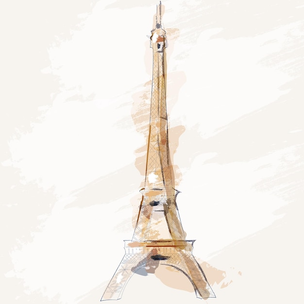 Free Vector eiffel tower vector watercolor creative designs