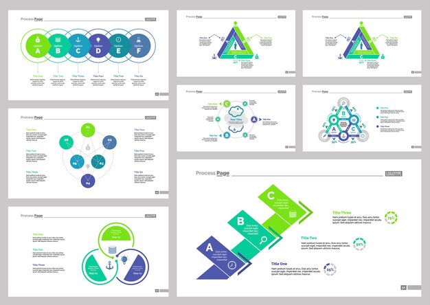 Eight Business Slide Templates Set