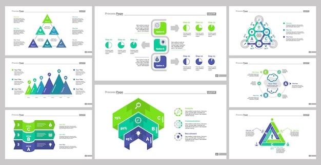 Eight Marketing Slide Templates Set