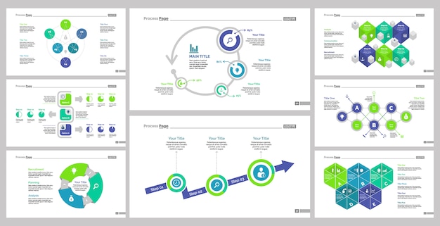 Eight Teamwork Slide Templates Set