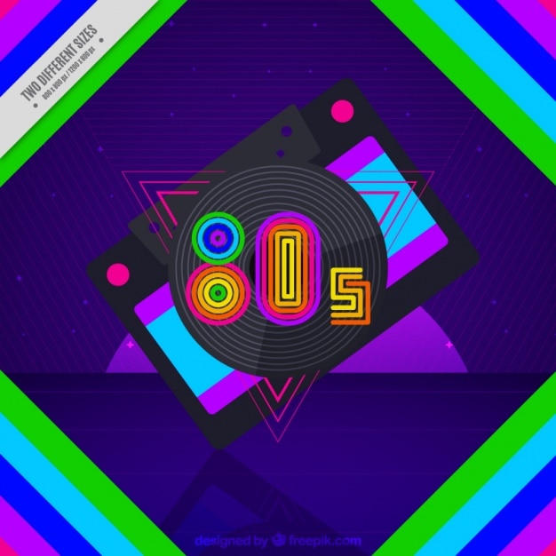 Free Vector eighties colorful abstract background 