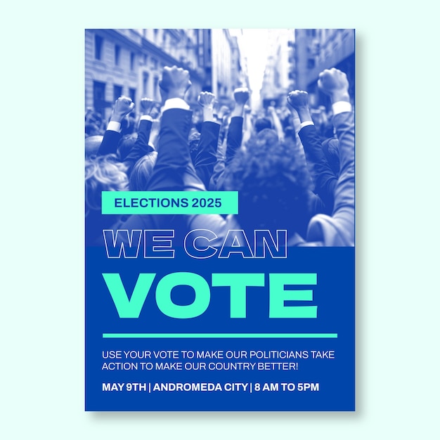 Free vector election poster design template