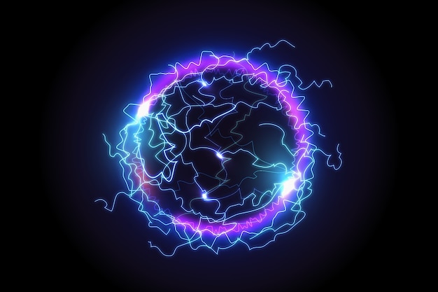 Free Vector electric ball with light effect