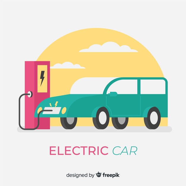 Electric car background