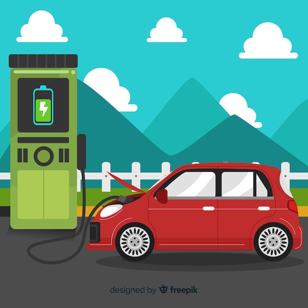 Electric car background