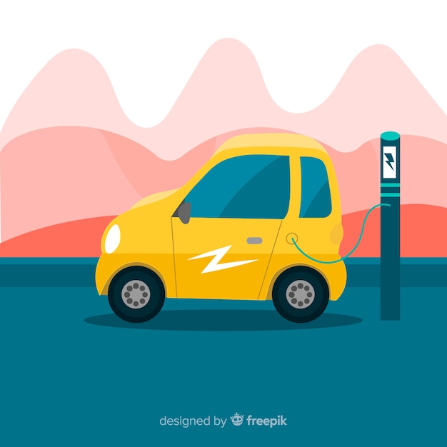 Electric car background