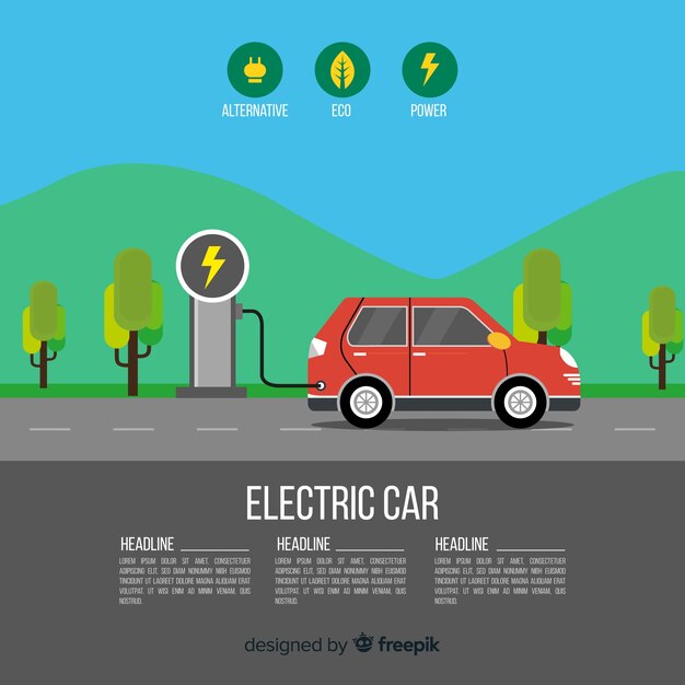 Electric car infographic