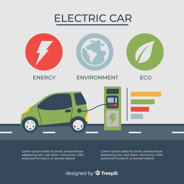 Electric car infographics