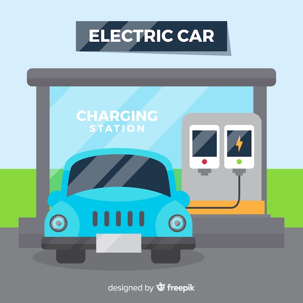 Free Vector electric car