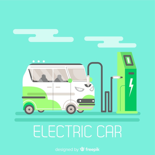 Free Vector electric car