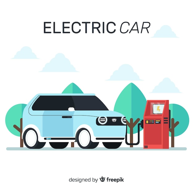 Free Vector electric car