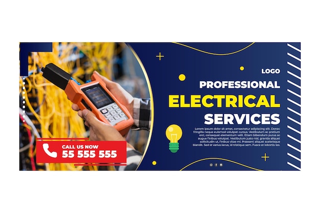 Electrician banner template