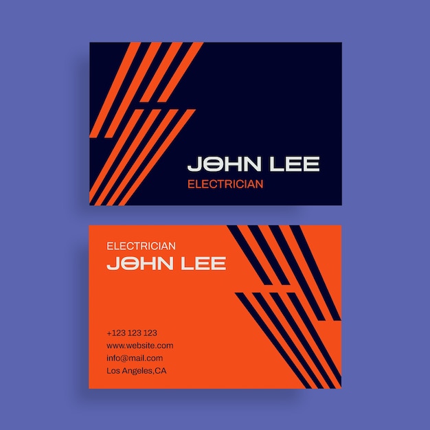 Electrician business card template design