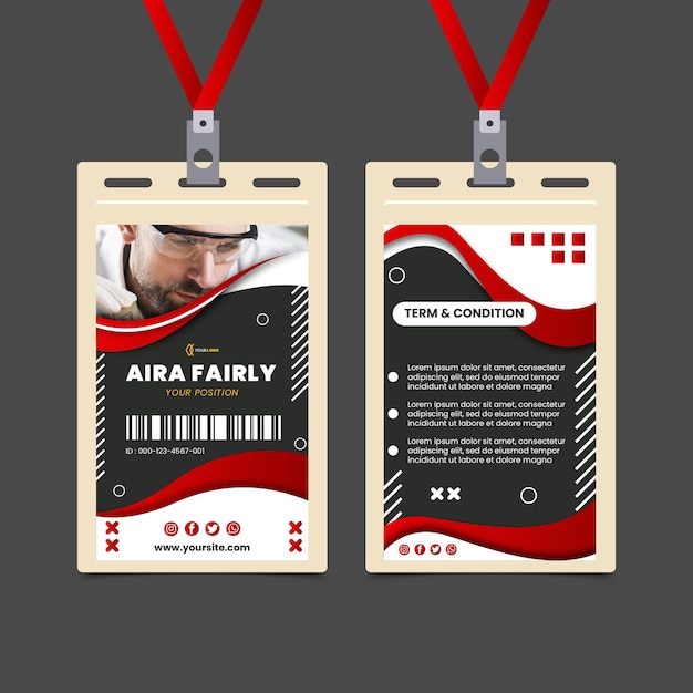 Electrician id card template