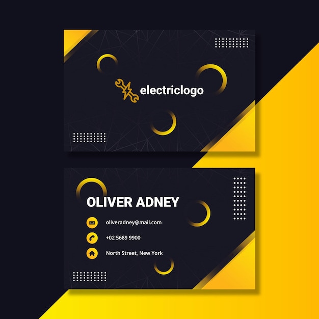 Free vector electrician man business card template