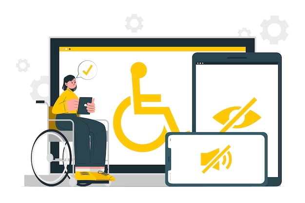 Free vector electronic accessibility concept illustration