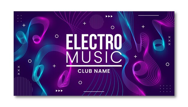 Electronic music event social media promo template